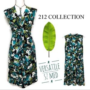 212 Collection | Front Knot Green Abstract Dress